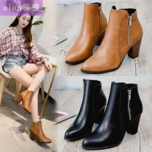 women winter ladies high heels shoes Martin boots