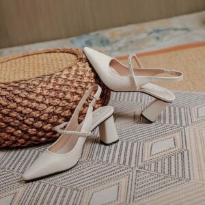 Pangdonglai genuine leather high-heeled