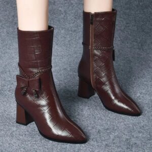 Genuine leather Martin boots women