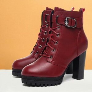 Genuine leather British Martin boots women