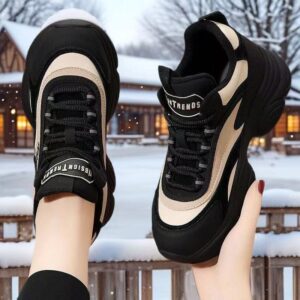 Women's Black Soft Chunky Shoes