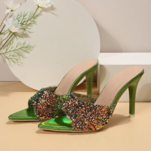 American Foreign Trade Sequin Pointed High-heeled